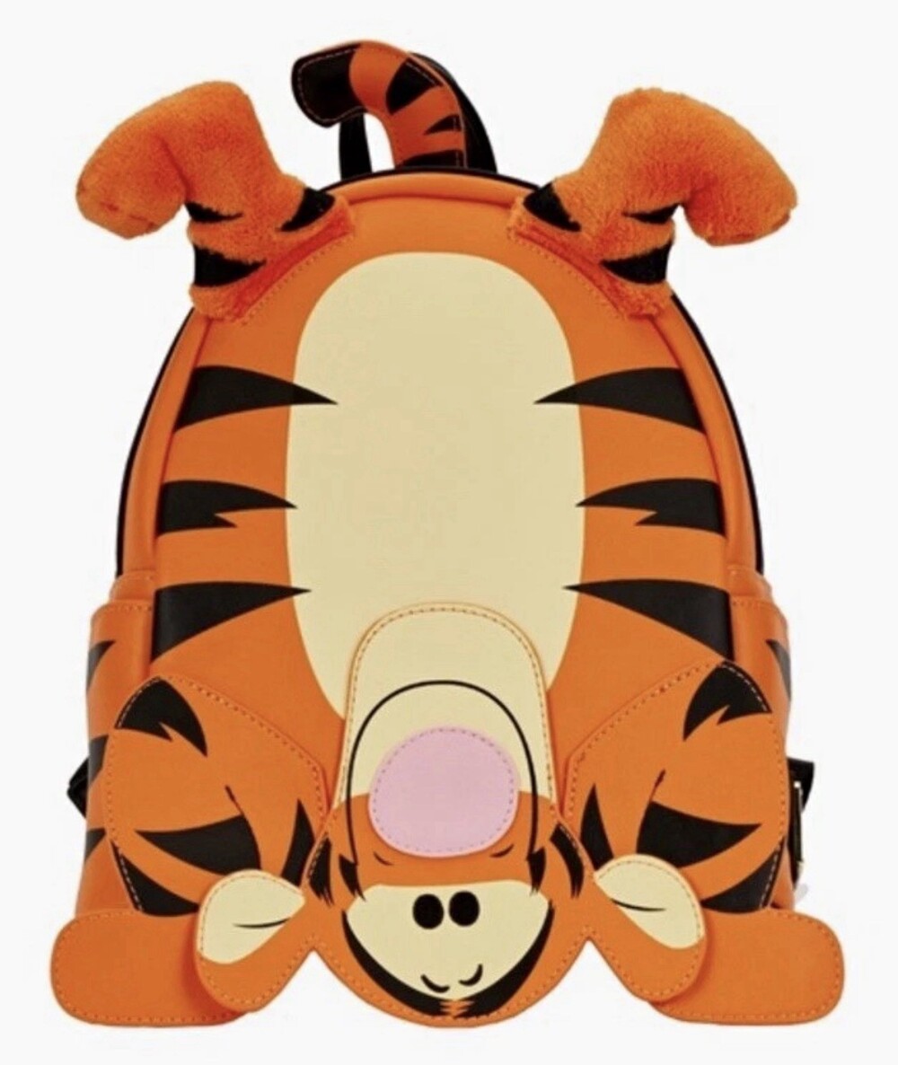 Lounge Fly Hard Tag- Upside down Disney Pooh Tigger Backpack NWT
